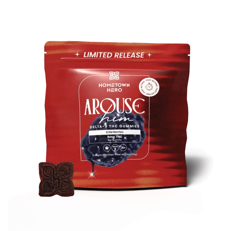 Hometown Hero Arouse Gummy 40mg D9 8ct