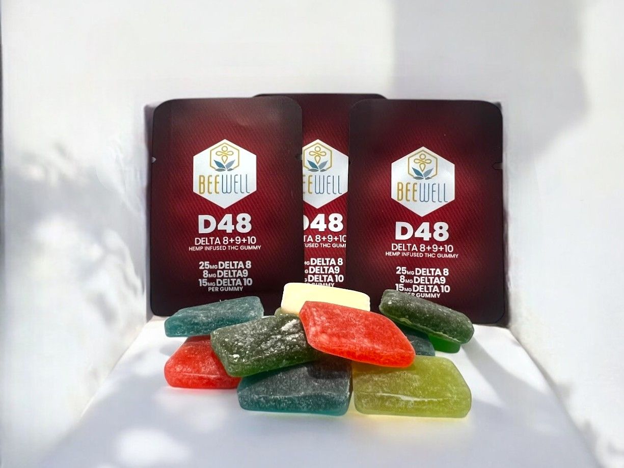 Bee Well CBD D48 Delta 8+9+10 Gummies  1ct 48mg
