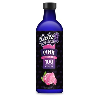 CBD Living Delta 8 Lemonade 16.9oz 100mg, Flavor: Pink Lemonade