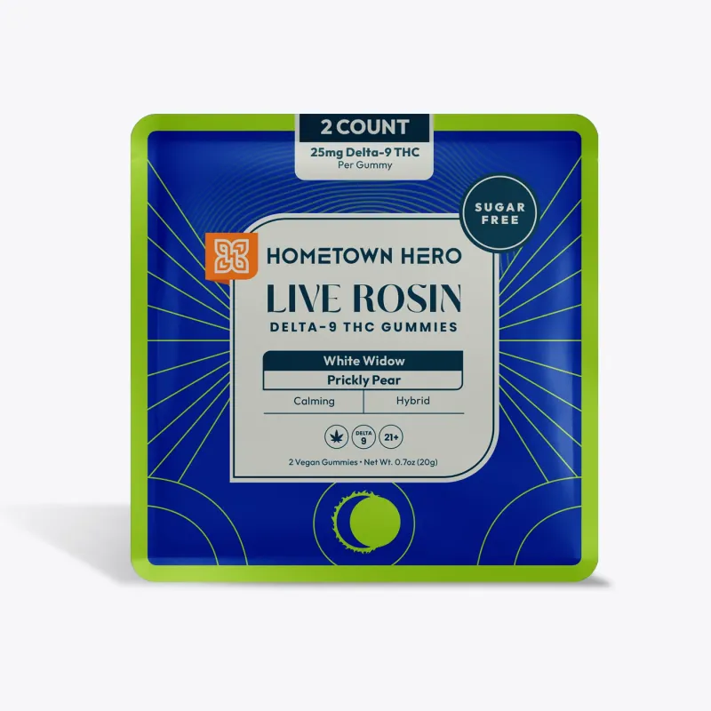 Hometown Hero Live Rosin Delta 9 Gummy 2ct 50mg