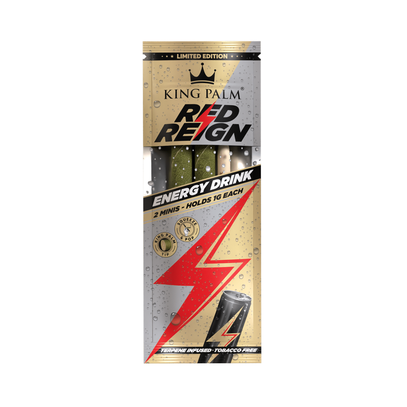King Palm Mini Leaf Rolls w Flavor Tips 1g 2ct  Red Reign