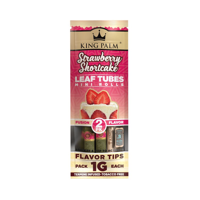 King Palm Mini Leaf Rolls w Flavor Tips 1g 2ct  Strawberry Shortcake