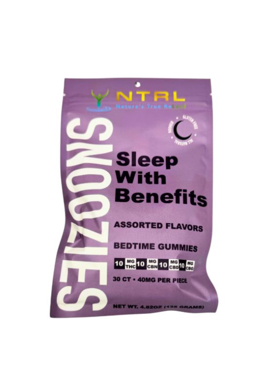 NTRL Snoozies Gummy 10mg D9 10mg CBD 10mg CBN 10mg CBG 30ct  Assorted Flavors