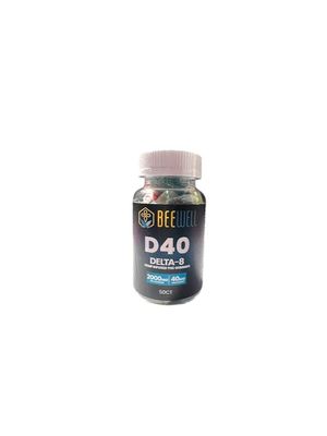 Bee Well CBD D40 Delta 8 Gummies 25ct 1000mg