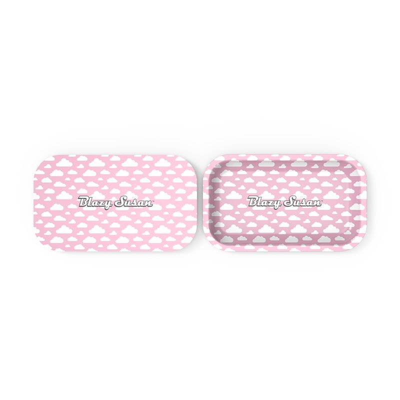 Blazy Susan Tin Rolling Tray w Lid 10&quot;x6&quot;
