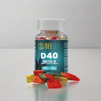 Bee Well CBD D40 Delta 8 Gummies 25ct 1000mg