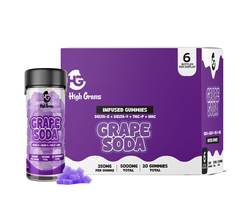 High Grams Gummies 5000mg D8 + D9 + THCp + HHC