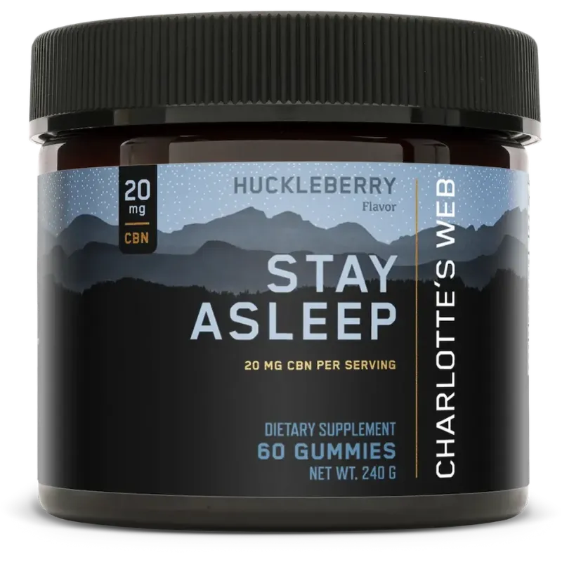 Charlotte&#39;s Web Stay Asleep 20mg CBN Gummy 60ct