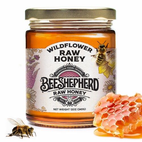 Bee Shepherd Wildflower Raw Honey 12oz