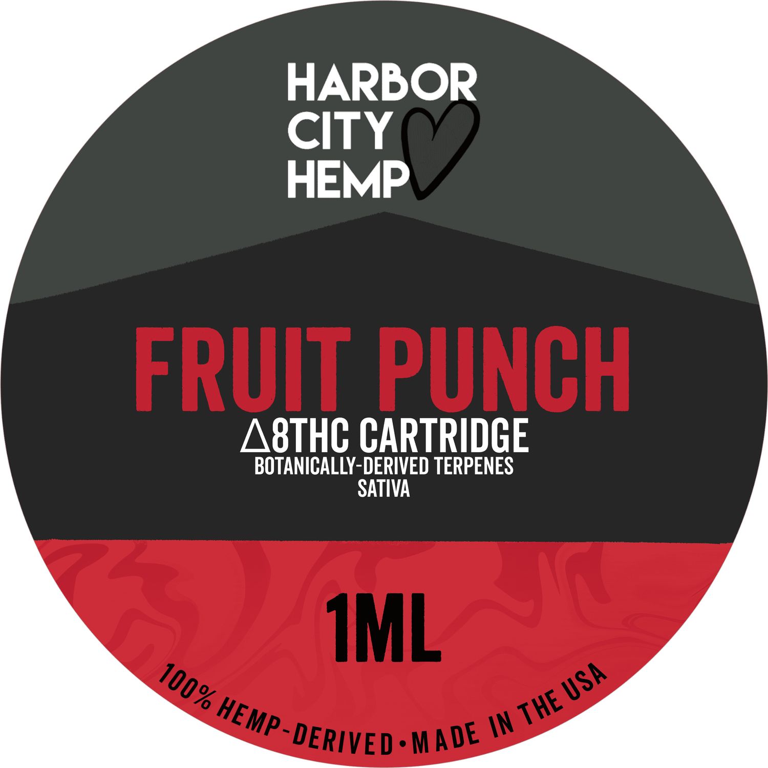 Harbor City Hemp Delta 8 BDT Cartridge 1g Sativa Fruit Punch