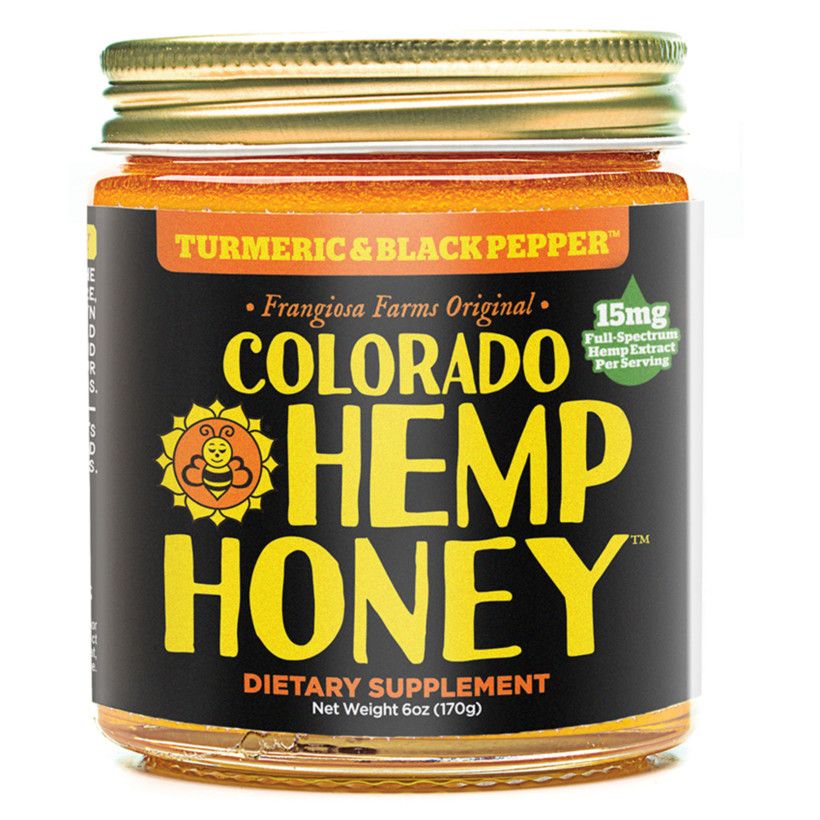 Colorado Hemp Honey 6oz 500mg Turmeric &amp; Black Pepper
