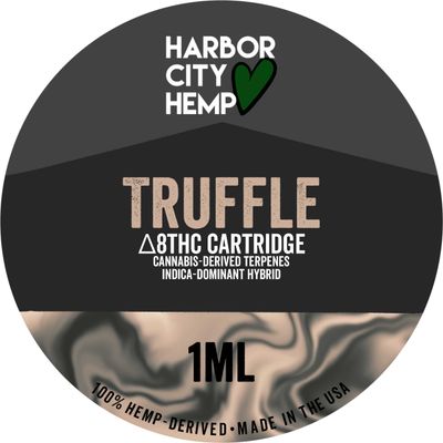Harbor City Hemp Delta 8 CDT Cartridge 1g Indica Hybrid Truffle