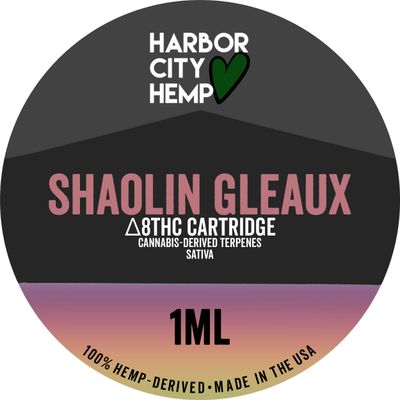 Harbor City Hemp Delta 8 CDT Cartridge 1g Sativa Shaolin Gleaux