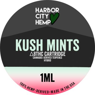Harbor City Hemp Delta 8 CDT Cartridge 1g Hybrid Kush Mints