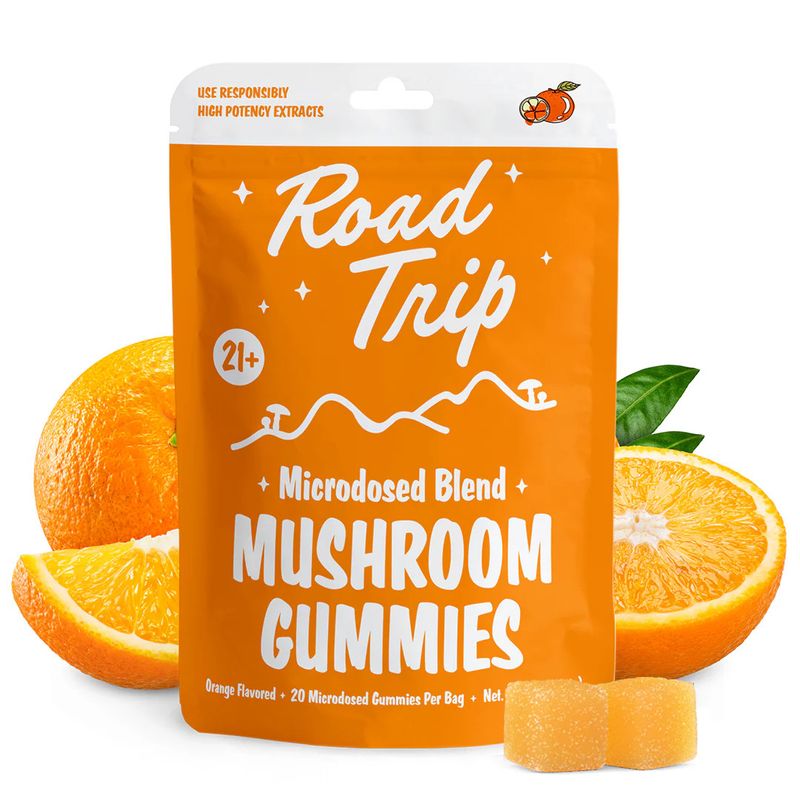 Road Trip Microdosed Gummies + Functional Mushrooms 20ct Orange