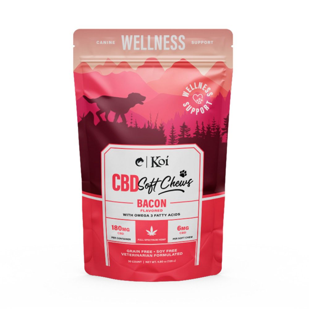 Koi Pet Chews Bacon Wellness 30ct 180mg