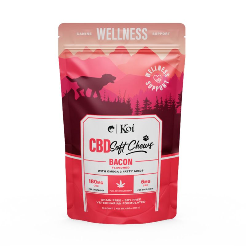 Koi Pet Chews Bacon Wellness 30ct 180mg
