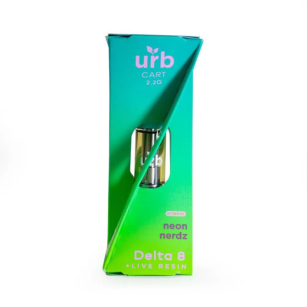 Urb Delta 8 Live Resin Cartridge 2.2g Neon Nerdz (Hybrid)