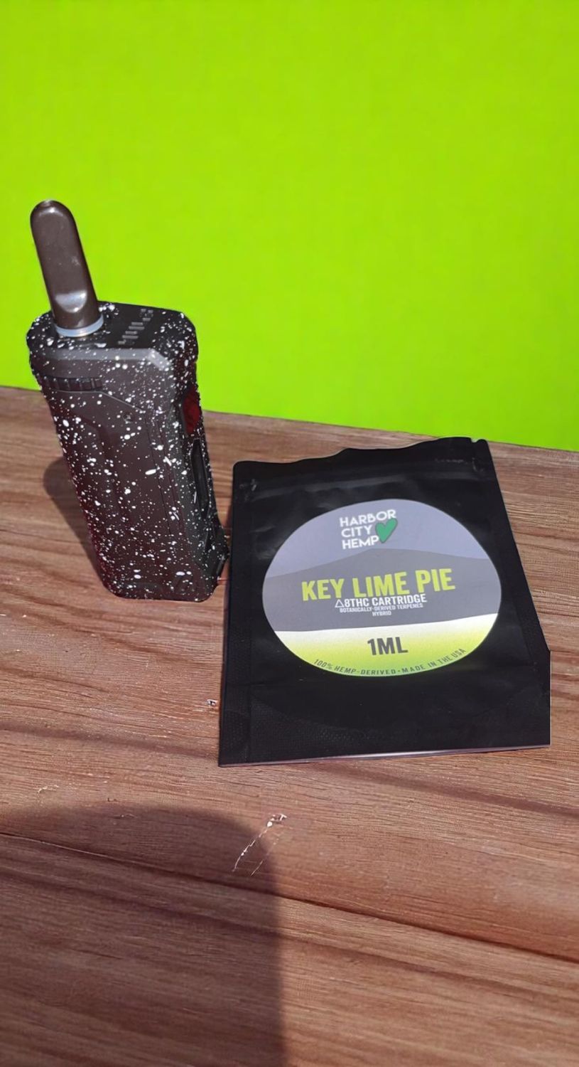 Harbor City Hemp Delta 8 BDT Cartridge 1g Hybrid Key Lime Pie