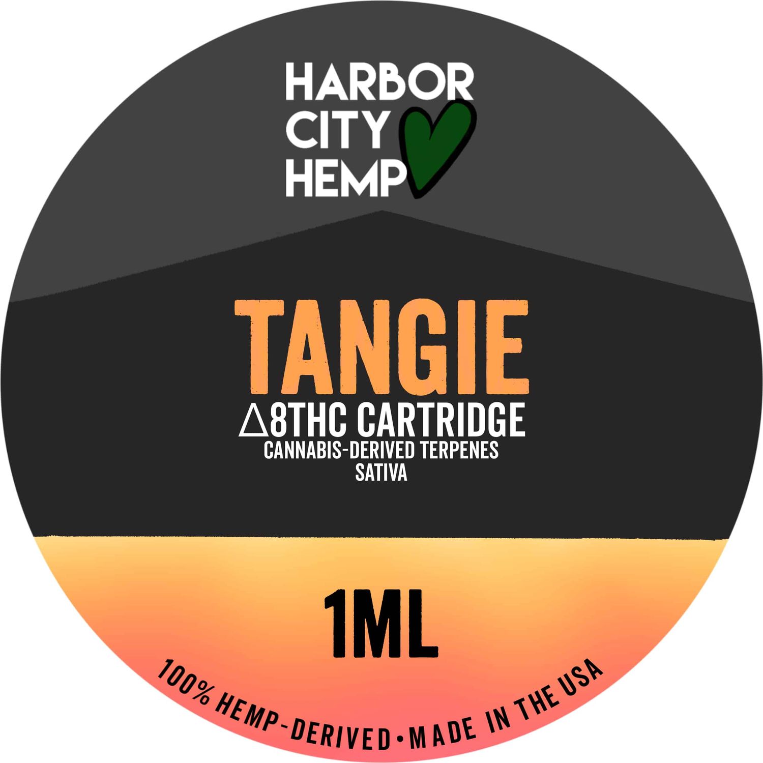 Harbor City Hemp Delta 8 CDT Cartridge 1g Sativa Sour Tangie