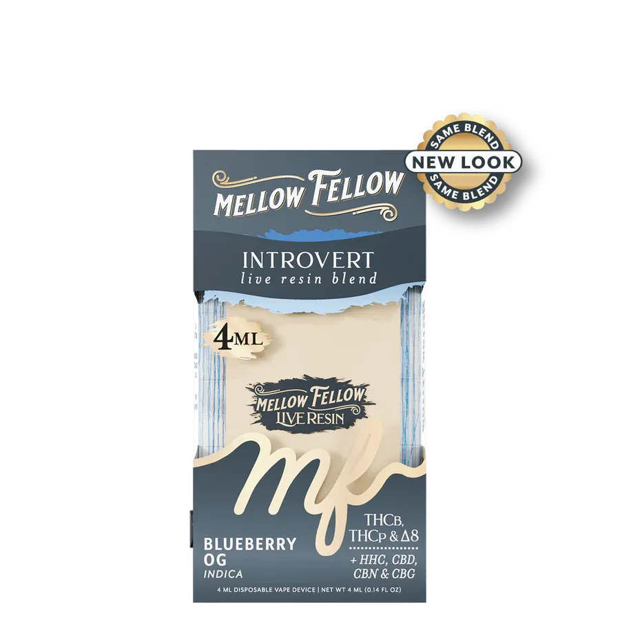 Mellow Fellow Live Resin Blend Disposable 4ml Introvert Blueberry OG