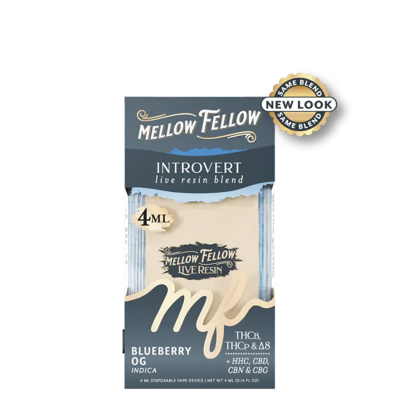 Mellow Fellow Live Resin Blend Disposable 4ml Introvert Blueberry OG