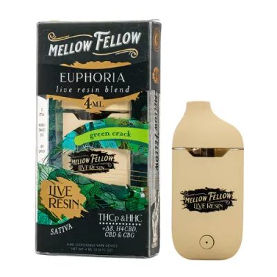 Mellow Fellow Live Resin Blend Disposable 4ml Euphoria Green Crack
