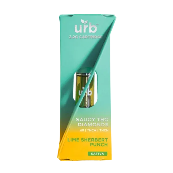Urb Saucy THC Diamonds Disposable 3ml Lime Sherbert Punch (Sativa)