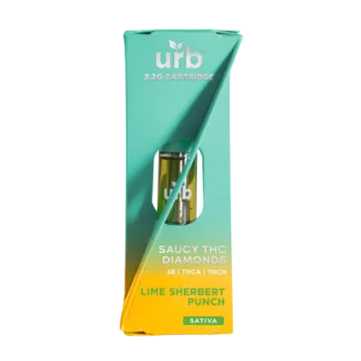 Urb Saucy THC Diamonds Disposable 3ml Lime Sherbert Punch (Sativa)