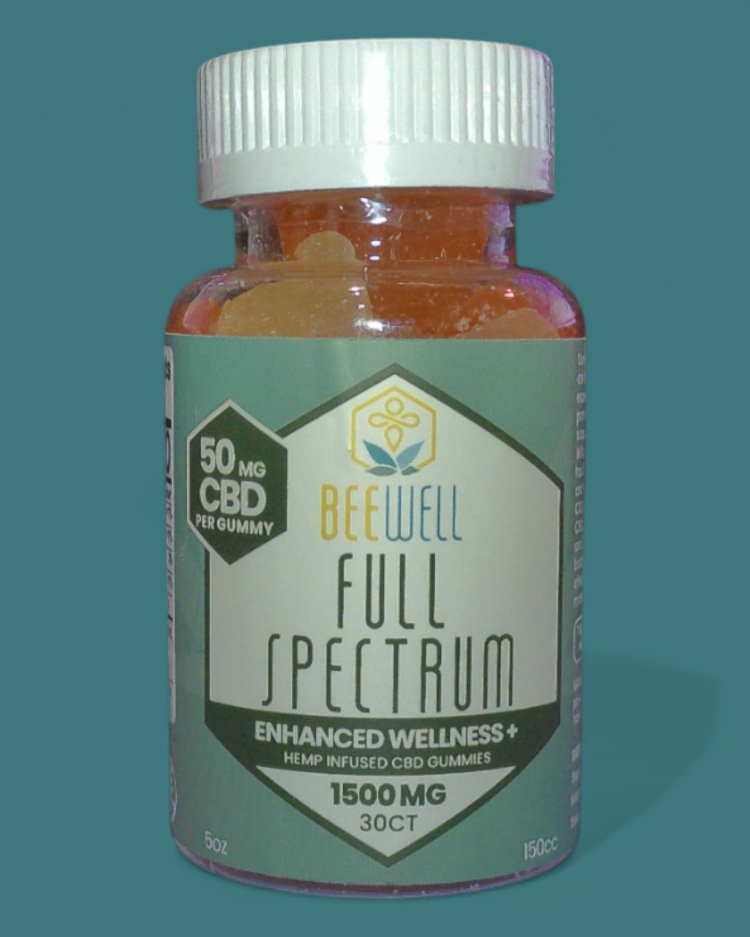 Bee Well CBD Wellness Full Spectrum Gummies 30ct 1500mg