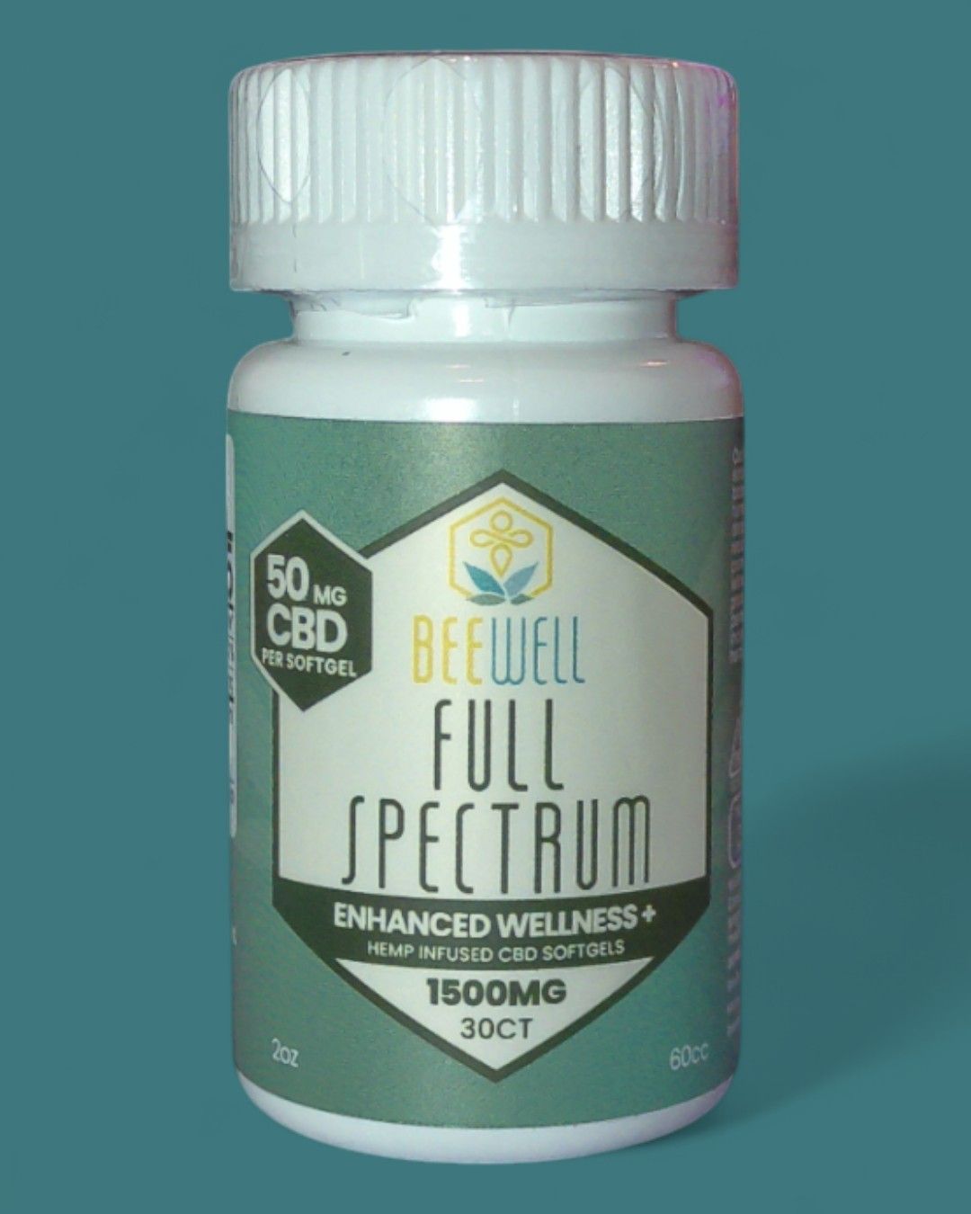 Bee Well CBD Wellness Full Spectrum Softgels 50mg each