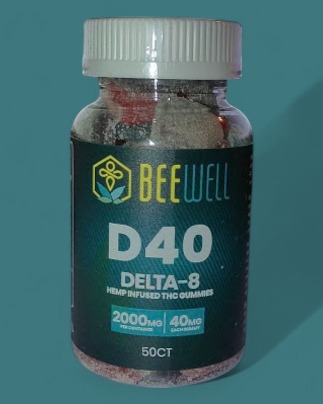 Bee Well CBD D40 Delta 8 Gummies 50ct 2000mg