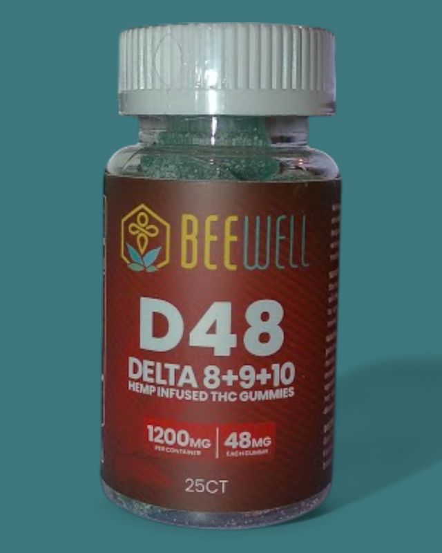 Bee Well CBD D48 Delta 8+9+10 Gummies 25ct 1200mg