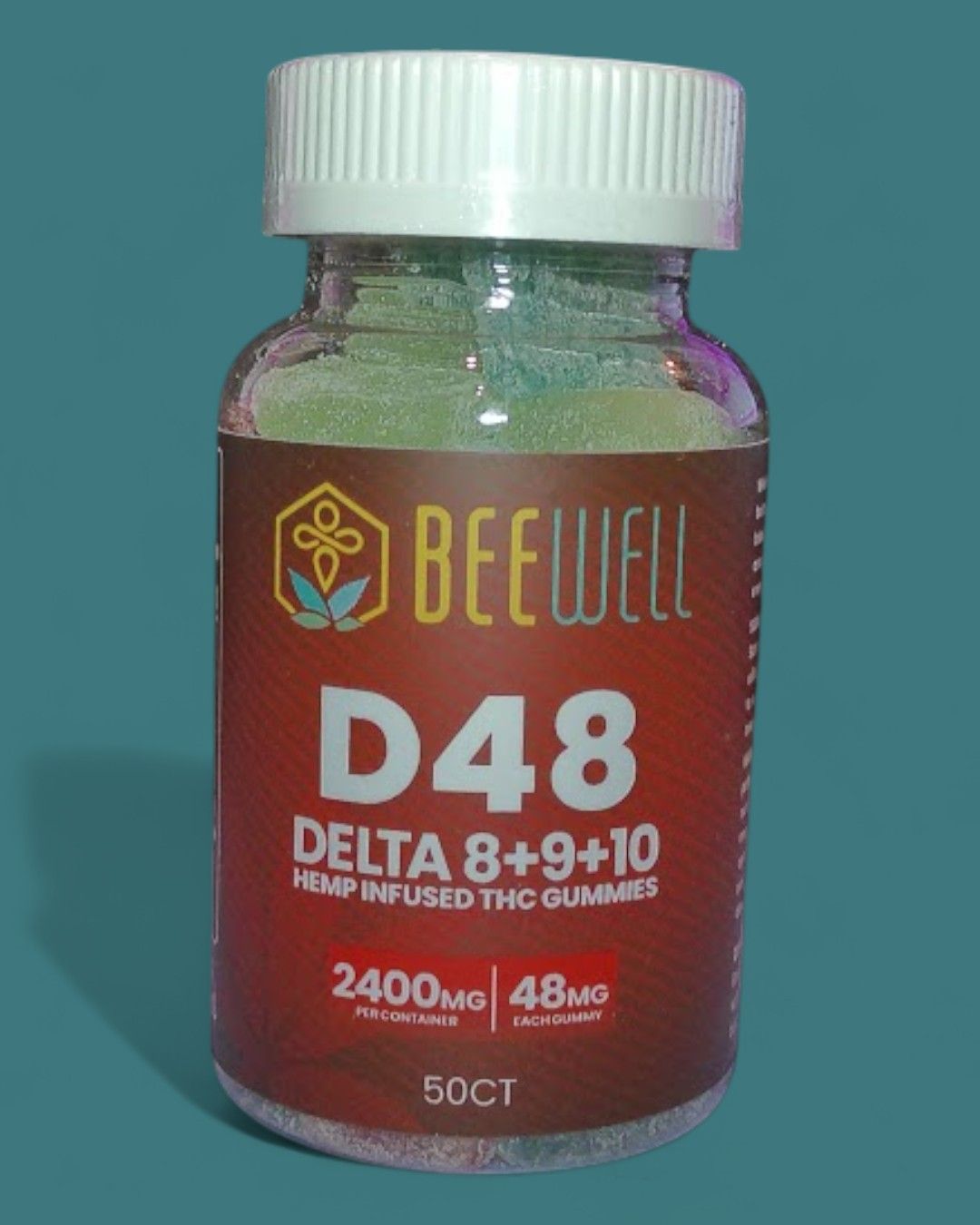 Bee Well CBD D48 Delta 8+9+10 Gummies 50ct 2400mg