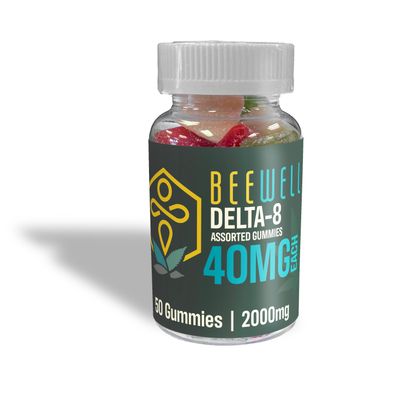 Bee Well CBD D40 Delta 8 Gummies 60ct 2400mg