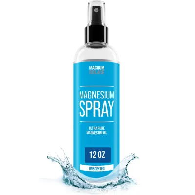 Magnum Solace Magnesium Oil Spray for Restless Legs, Sleep, Muscle Relief 12 oz