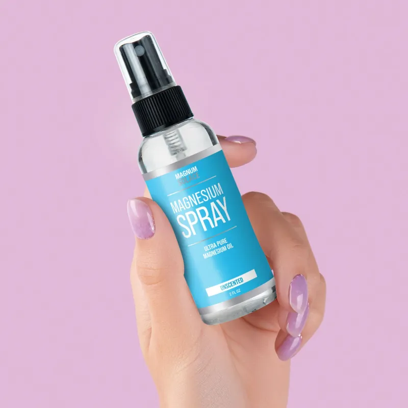 Magnum Solace Spray de Aceite de Magnesio para Piernas Inquietas, Sueño, Alivio Muscular 8oz