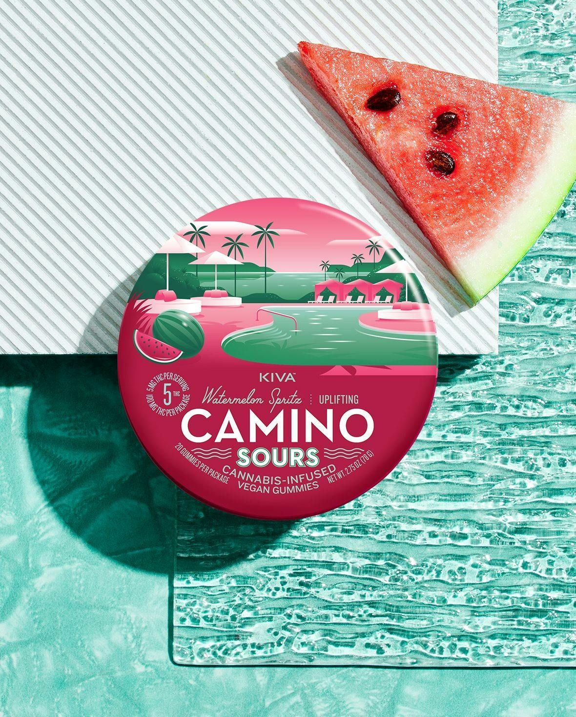 Camino Hemp Gummy Sours Uplifting Watermelon Spritz 10mg d9