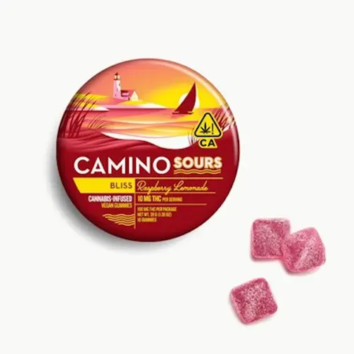 Camino Hemp Gummy Sours Balance 10ct 10mg D9 10mg CBD Orchard Peach
