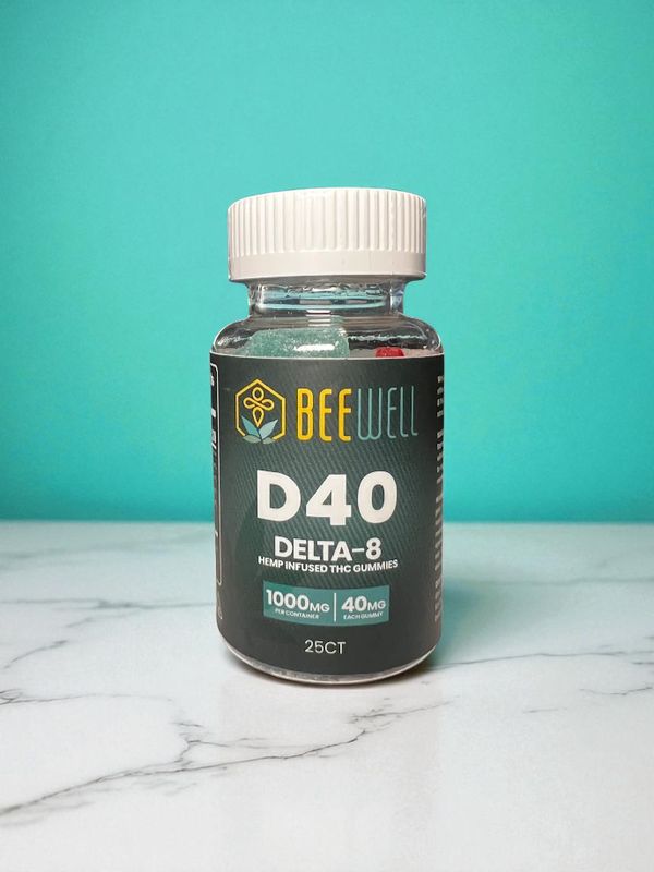 Bee Well CBD D40 Delta 8 Gummies 25ct 1000mg