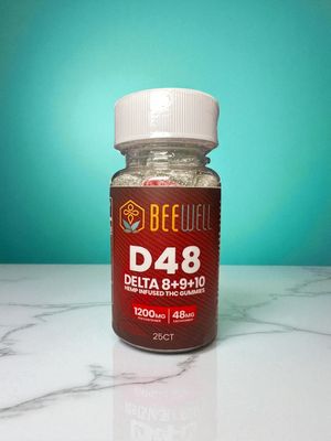 Bee Well CBD D48 Delta 8+9+10 Gummies 25ct 1200mg