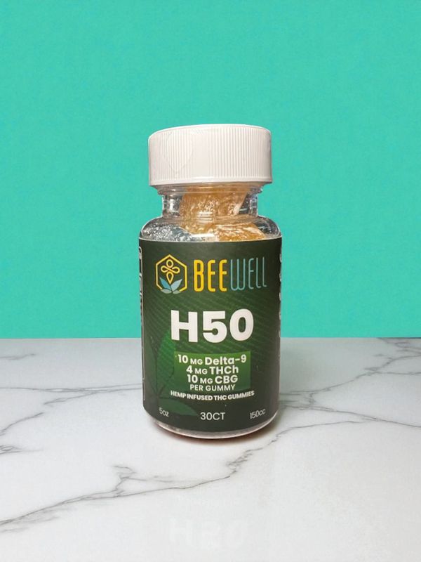 Bee Well H50 Gummies Delta 9, THCH, CBG  30ct