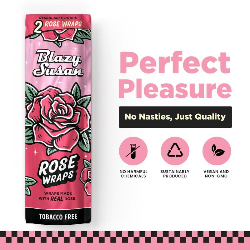 Blazy Susan Envolturas de Cáñamo con Pétalos de Rosa 2pk