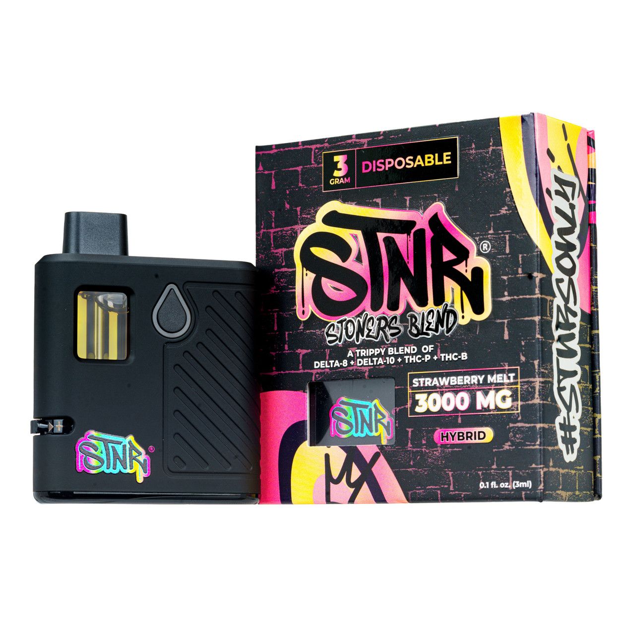 STNR Stoner Blend Disposable 3g Delta 8 Delta 10 THC-P THC-B Strawberry Melt (Hybrid)