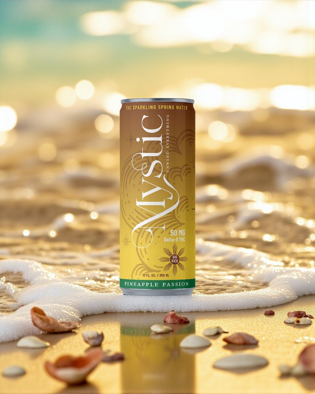Mystic Beverage 12oz 50mg Delta 8 Pineapple Passion
