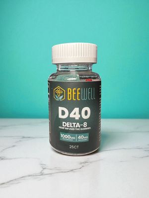 Bee Well CBD D40 Delta 8 Gummies 60ct 2400mg