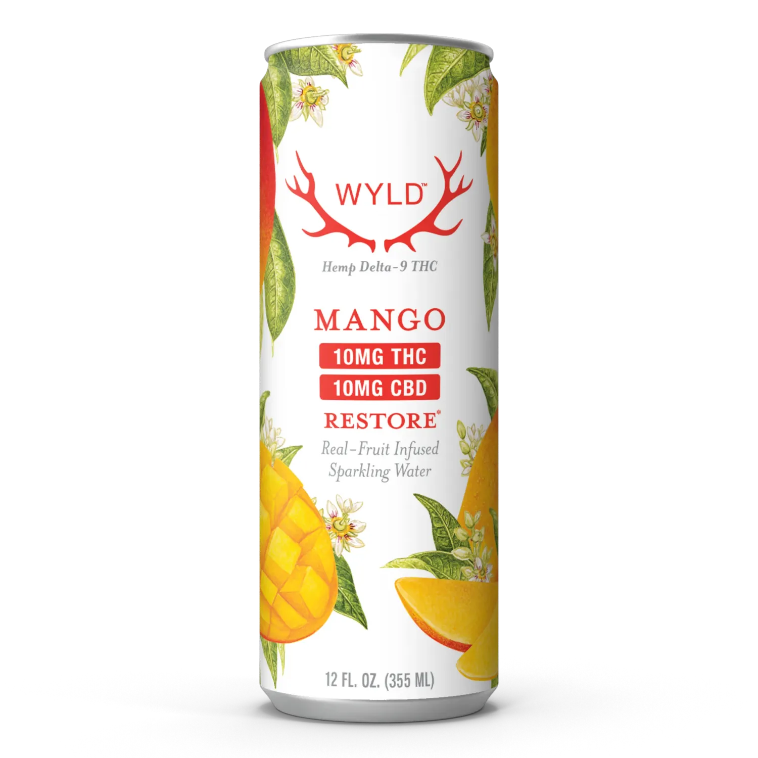 Wyld Hemp Mango 10mg:10mg 1:1 THC:CBD Sparkling Waters