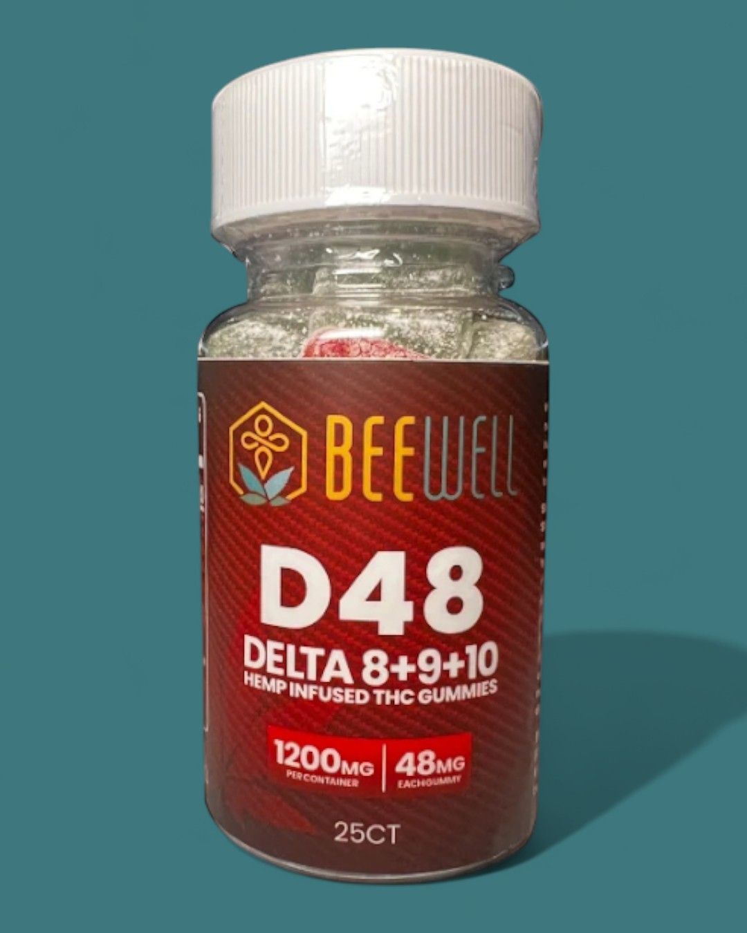 Bee Well CBD D48 Delta 8+9+10 Gummies 25ct 1200mg