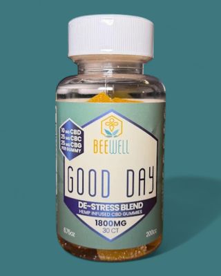 Bee Well CBD Good Day Gummies 60mg (CBC, CBG, CBD) 30ct 1800mg