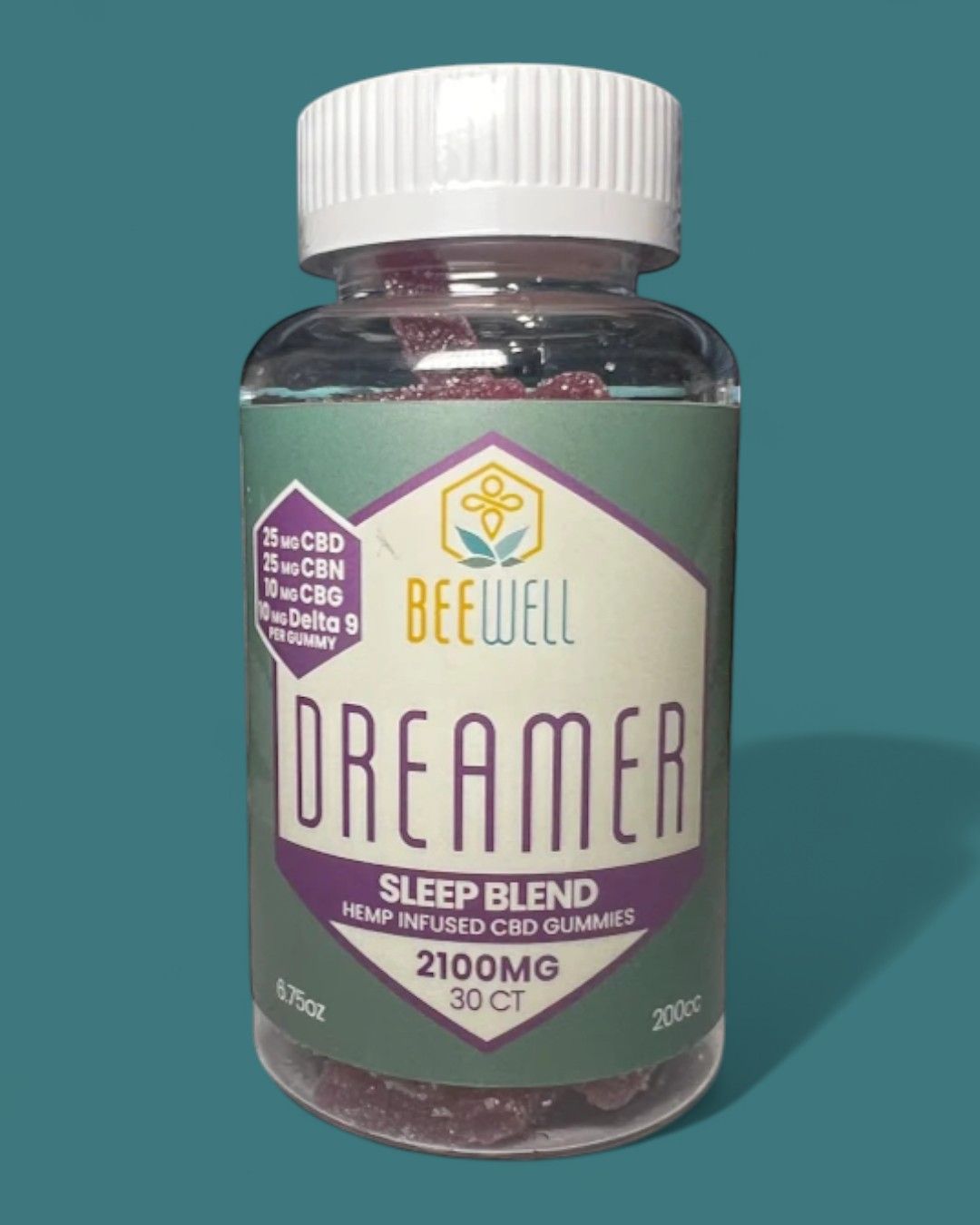 Bee Well CBD Dreamer Gummies (CBD, CBN, D9, CBG) 30ct